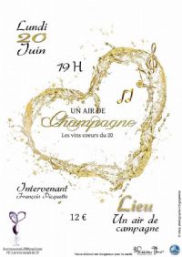 Dégustation de champagne, les vins cœurs du vin. Le lundi 20 juin 2016 à MONT DE MARSAN. Landes.  19H00